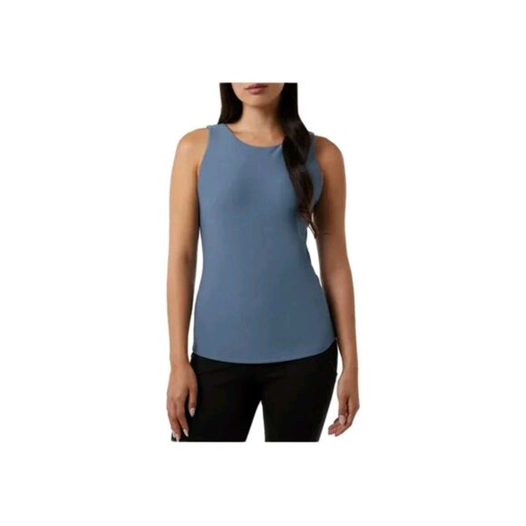 32 Degrees Blue Ribbed Tank Top With Built-in Bra Size XXL NWT - Picture 1 of 12